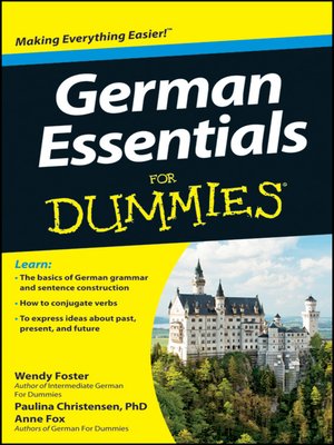 cover image of German Essentials For Dummies